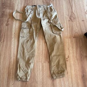 Women Tan Cargo Pants